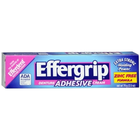 Effergrip Denture Adhesive Cream 2.50 oz (Pack of 4)
