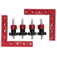thumbnail image 3 of Aluminum Alloy 90-Degree Right Angle Clamping Tool - 140x140mm L-Shaped Carpenter's Positioning Ruler with 4 Clips for Woodworking, Picture Framing, DIY Projects - Compact, Rustproof, Accurate, 3 of 6