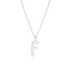 ANGARA Capital "F" Initial Letter Pendant Necklace in Platinum | Jewelry Gift for Her | Wedding Anniversary