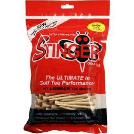 UPC: 0705105942766 | Stinger Golf Tee 2 3/4 Pro XL 200 Pk Ultra Streamlined Golf NEW