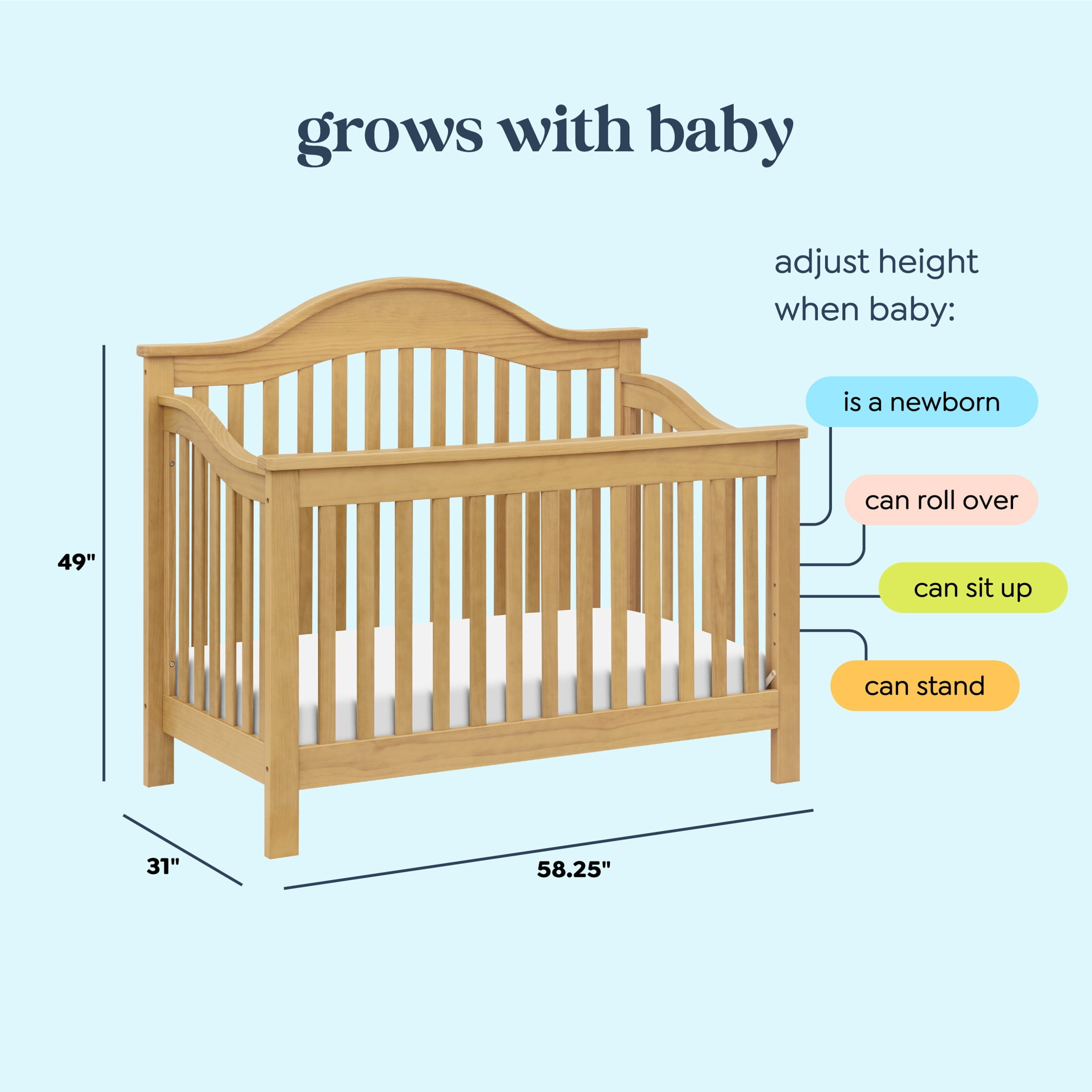 DaVinci Jayden 4-in-1 Convertible Crib