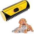 thumbnail image 1 of Peine para quitar el pelo de mascotas (amarillo), kit de peine con cuchillas de doble cara para rastrillo para mascotas, cepillo para perros, apto para todo tipo de pelos con cuchillas de doble cara, 1 of 5