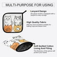thumbnail image 3 of Yayeee Oven Mitts and Pot Holder Set of 2 Heat Resistant Kitchen Gloves Baking Hot Pad, Gray Cute Cat, 3 of 5