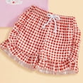 thumbnail image 4 of NIEWTR Toddler Baby Girl Outfits Floral Summer Clothes Infant Spring Waffle Fly Sleeve Shirt Tops Cute Shorts Set 2t 3t 4t 5t Baby Girl Gifts(Hot Pink,18-24 Months), 4 of 5