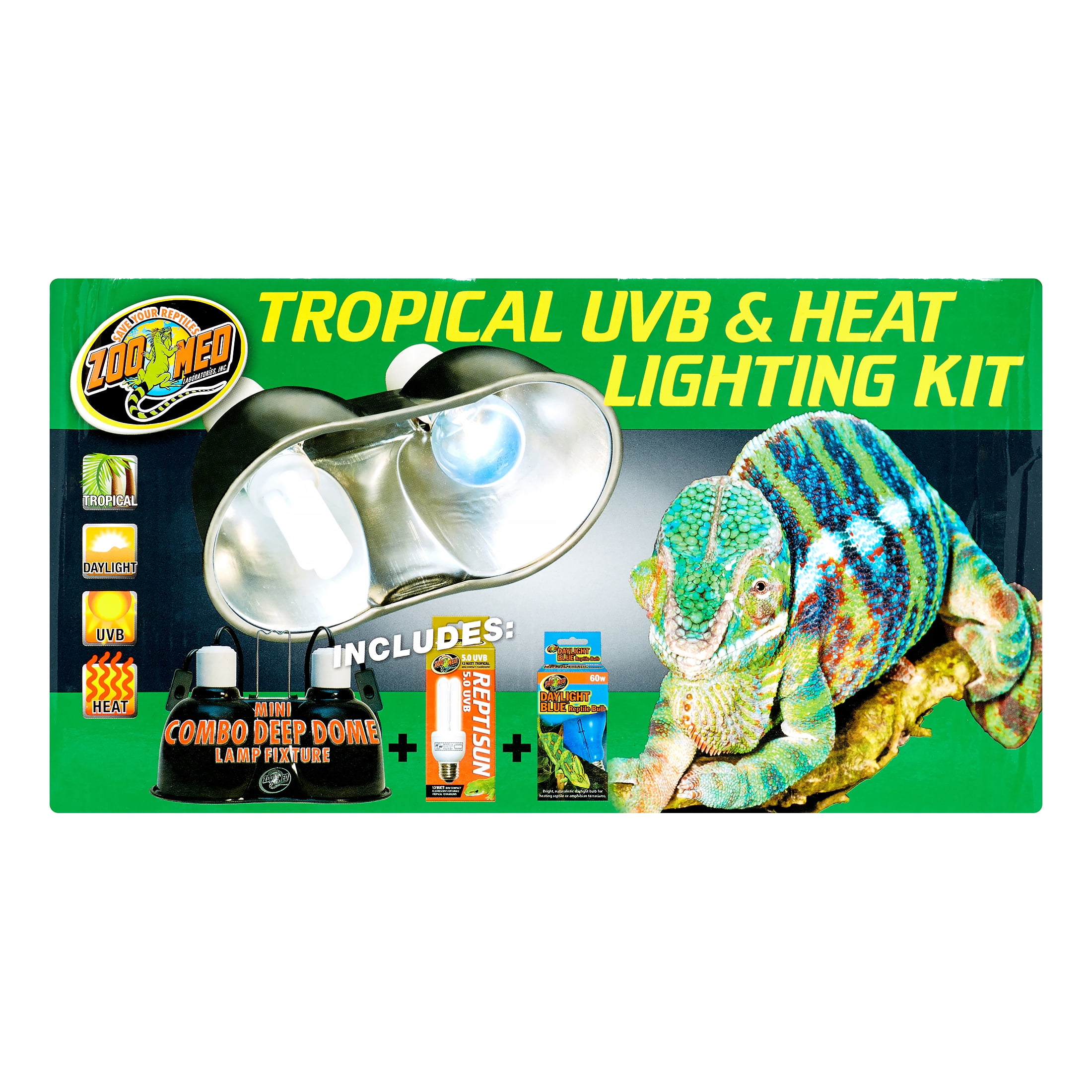 Zoo Med Tropical UVB Heat Lighting Kit Walmart