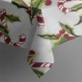 thumbnail image 4 of White Christmas Candy Cane Pattern Rectangle Tablecloth 60"x102",Waterproof Polyester Rectangle Table Cloth, Wipeable Spillproof Polyester Tablecloth for Dining, Camping, Indoor and Outdoor, 4 of 6