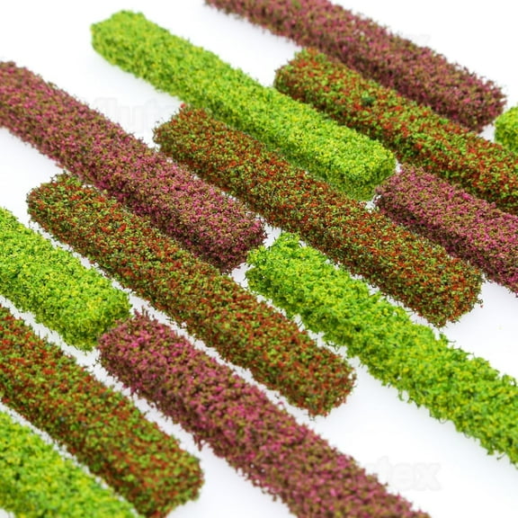 Diorama supplies kit materials miniature trees shrub plants,ho scale train set, Model car Parking afforest green belt 15pcs