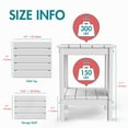thumbnail image 4 of Hidpriva Adirondack Outdoor Side Table, 2-Tier HDPE Weather Resistant Patio End Table for Poolside Porch Backyard Patio Lawn, White, 4 of 5