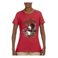 thumbnail image 2 of Wild Bobby Biker Betty Boop Wild One MC Motorcycle Betty Boop Womens T-Shirt, Red, Large, 2 of 5