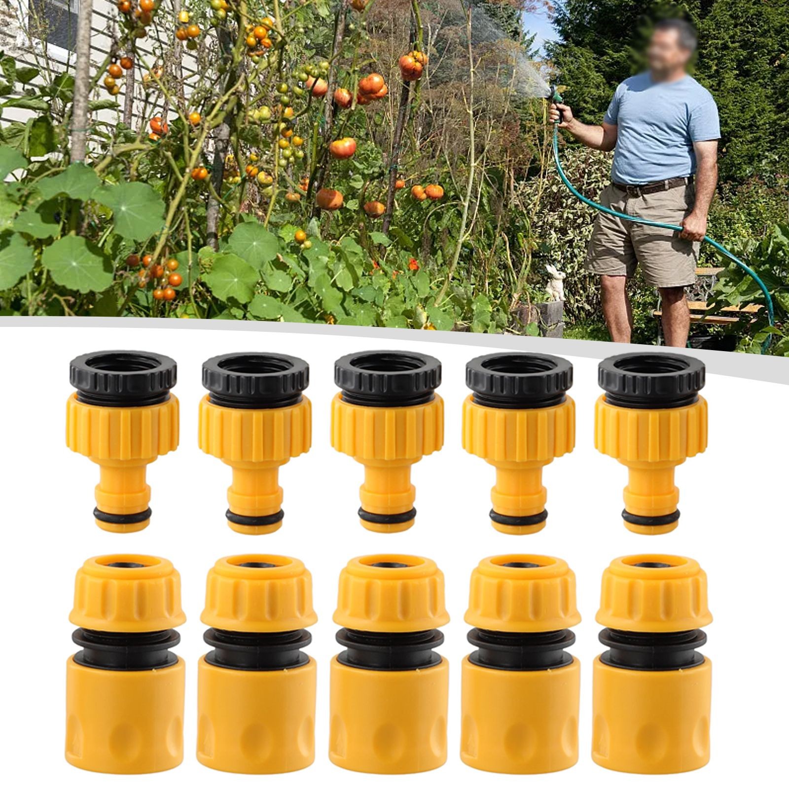 Kit 4 Raccordi Per Tubo Da Giardino In Ottone – Adattatori Maschio/Femmina E Connettori Rapidi
