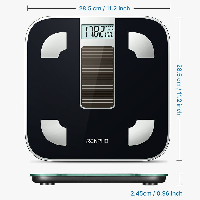 RENPHO Solar-Powered Bluetooth Scale for Weight: Eco-friendly