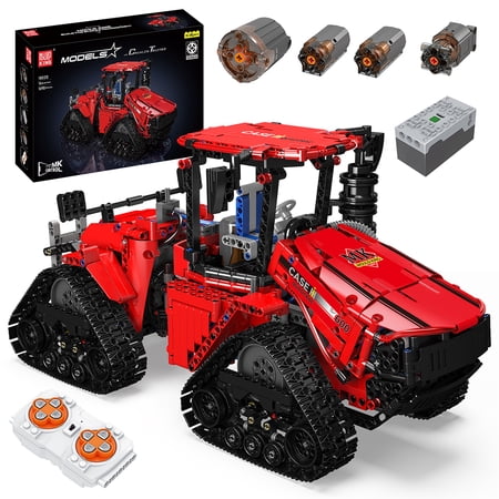 Mould King 18020 Technik Truck Construction Kit, MOC-35270 Pneumatic Caterpillar Tractor Building Block (1698 Pieces)