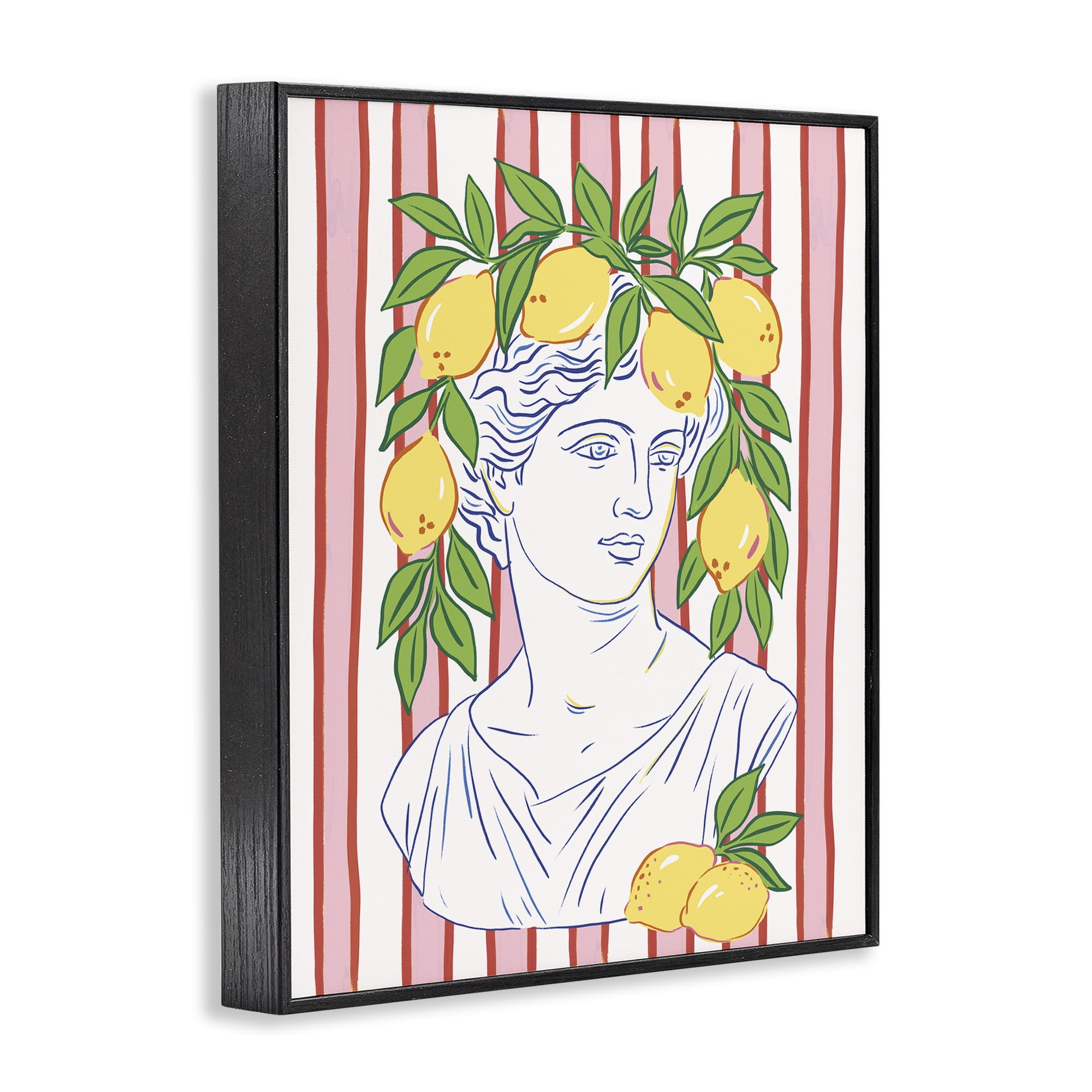 Stupell Industries La Limona Sculpture Face Black Framed Giclee Art, design by Radhika Modi