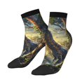 thumbnail image 3 of Salouo Sunshine Jungle Dinosaur Pattern Unisex Middle Tube Socks,Middle-Finger Knee High Socks Over The Calf Tube Stocking Crew Stockings for Women and Men Tube Socks, 3 of 8