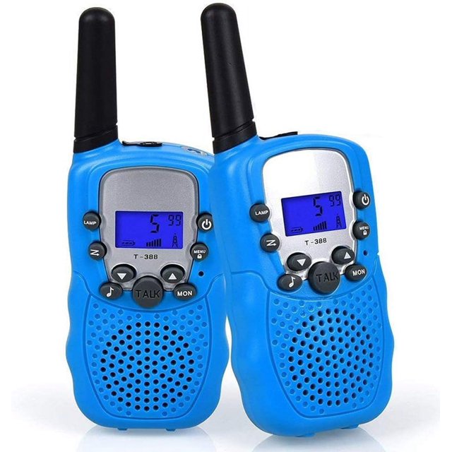 Walkie Talkie 2 para niños Adecuado para niños y niñas de 3 a 12 años Radio bidireccional con 3 millas BLUCH BLUE Regalo de Navidad B