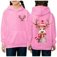 thumbnail image 2 of Mercatoo Childs Xmas Multicolour Hoodies Sweatshirt Toddler Cartoo𝐧 Xmas Reindeer Hood Activewear Kids Causal Tracksuit, 2 of 3