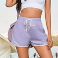 thumbnail image 4 of BLVB Womens Sweat Shorts Comfy Casual Lounge Drawstring Elastic Waist Summer Athletic Shorts with Pocket, 4 of 7