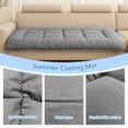 thumbnail image 7 of Pet Cooling Mat for Dogs and Cats, Semi-Gloss Polyester Bolster Cooling Mat for Dogs for Summer Heat Relief, Quilted Breathable Sleeping Mat Dog Bed (Blue), 7 of 7