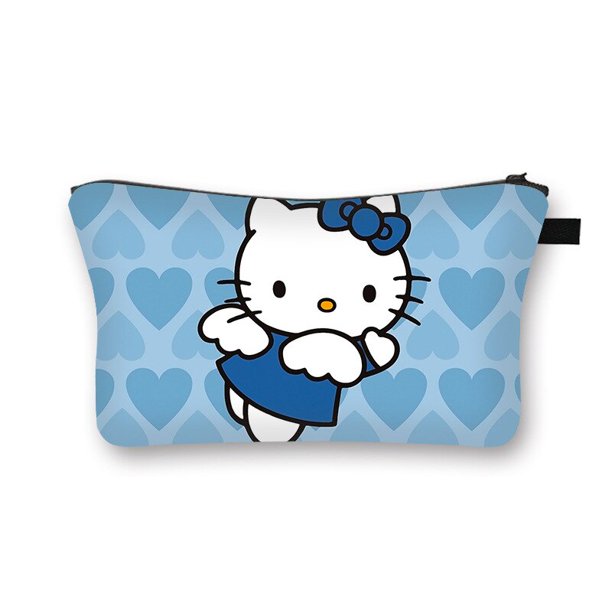 Sanrio-bolsas de cosméticos de Hello Kitty para mujer, neceser Kawaii de viaje para artículos de tocador, bolsas de maquillaje, bolsas de almacenamiento portátiles impermeables para mujer, estuche par qiuyongming unisex
