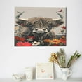 thumbnail image 6 of Daiia Butterfly Cow With Flowers Print Canvas Decorative Picture – 30x40in Artistic Wall Art, Ready-to-Hang Canvas Print for Living Room（Horizontal）, 6 of 6