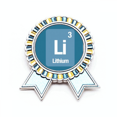 thumbnail image 1 of Li litio elemento químico ciencia Insignia broche Medalla ganadora, 1 of 3