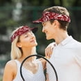 thumbnail image 5 of Kdxio Christmas Holiday Pinecone Print Sun Visor Hat Golf Visor Adjustable Velcro Outdoor Sports Cap for Men Women, 5 of 6