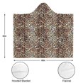 thumbnail image 3 of Wearable Blanket,Brown and Black Leopard Print Hooded Wearable Flannel Blanket for Adults & Teens,Winter Poncho Shawl Wrap Cape Cozy Anti-Pill,50"x60", 3 of 5