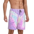thumbnail image 2 of Sikiie Purple Sparkling Butterfly Mens Pajama Shorts, Lounge Pant, Men's shorts，Sleep Pj Shorts for Men-XX-Large, 2 of 6