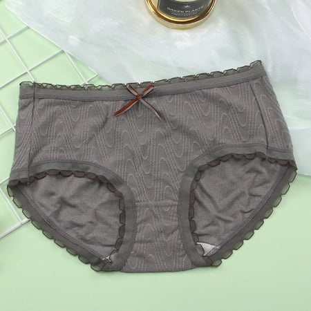 

Cathalem Underwear Men Underpants Sexy Panties Underwear Panties Bikini Solid Womens Briefs Knickers Underwear Women Pack Cotton Underpants Dark Gray Medium
