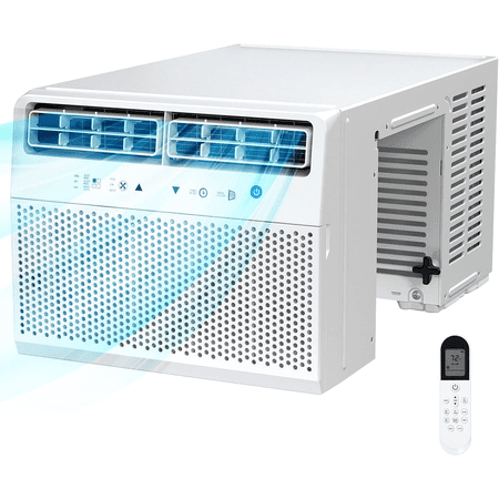 BaPiPro 10,000 BTU Smart Window Air Conditioner, WiFi & Tuya App Compatible, 6 Modes & 3 Fan Speeds, Cools Up to 450 Sq. Ft., White