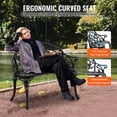thumbnail image 4 of Banco de patio VEVOR, capacidad de carga de 218 kg, metal, 98,7 x 79 x 57 cm, negro, 4 of 9
