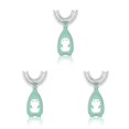 thumbnail image 2 of Kearding Cepillo de dientes de silicona para bebés Cepillo de dientes Accesorios para niños Limpieza grande, verde Type1 NO1, 2 of 6