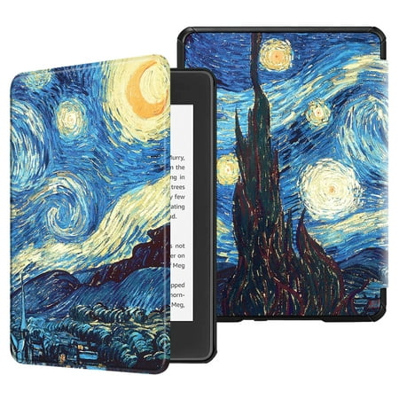 Fintie Slimshell Case for All-new Kindle Paperwhite 10th Gen 2018 Release, PU Leather Cover w/ Sleep/Wake, Starry