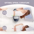 thumbnail image 3 of MOONORAH Lumbar Support Pillow for Bed, Memory Foam Ergonomic Lower Back Support Waist Pillow for Side Back and Stomach Sleepers, Wedge Lumbar Pillow with Removable Washable Cover, 3 of 8