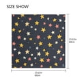 thumbnail image 2 of Square Scarf Headscarf Shawl Printed Scarf 23.62×23.62 Inches Fashionable Decorative Scarf Colorful Star Cartoon, 2 of 6