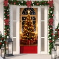 thumbnail image 4 of CuiLiyq Christmas Front Door Decorations Cover, Christmas Fabric Door Cover with Elastic, Front Door Covers with Christmas Tree Print, for Festive Party Home Decoration (72.8" x 35.4"), 4 of 6