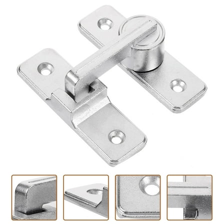 Sliding Door Security Lock Door Locks for Bedrooms 8.00X7.00X2.50CM Silver