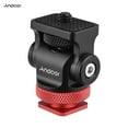 thumbnail image 2 of Red Andoer Adjustable Snail Mount - 360° Rotation, 180° Folding Cold Shoe Adapter for Cameras, Monitors, LED Lights with Hex Wrench Included - Compact 4.2x3.3x2.5cm, 45g Lightweight Design, 2 of 6
