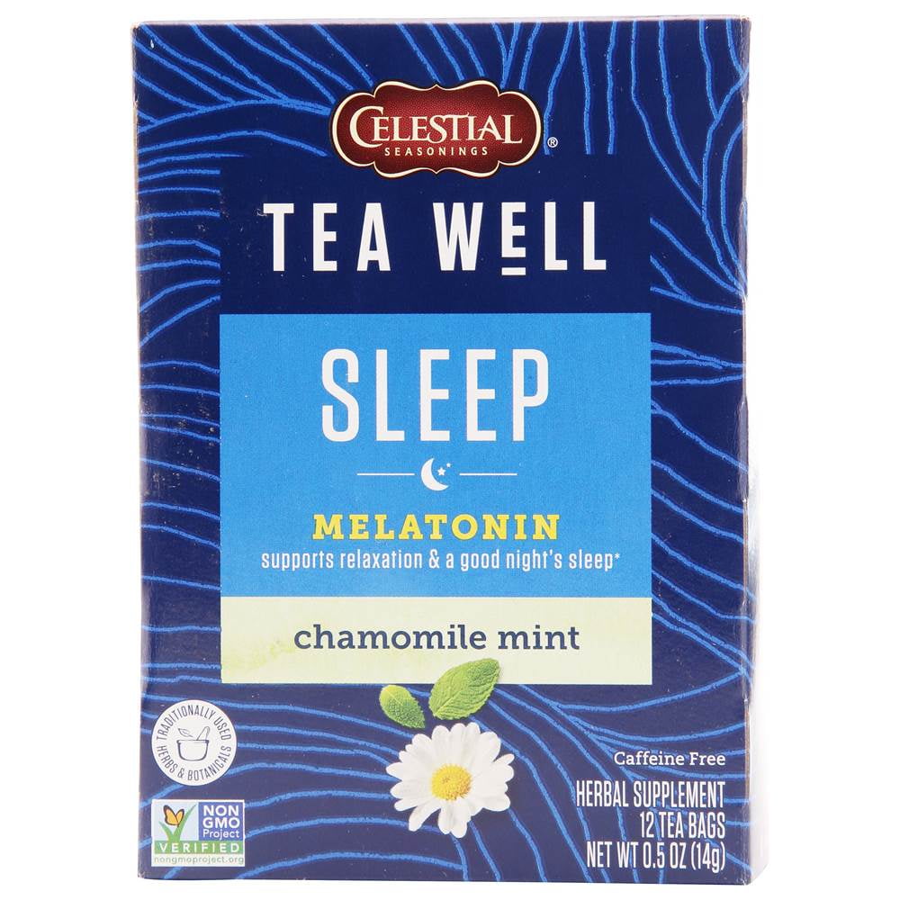 Celestial Seasonings Tea Well Sleep Melatonin CaffeineFree Tea