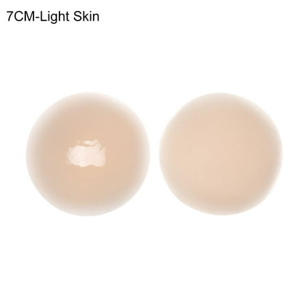 

Waterproof Chest Paste Large Sticky Adhesive Womens Silicone Pasties Nippleless Covers Nipple Covers Breast 7CM LIGHT SKIN