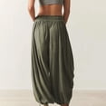 thumbnail image 4 of JMKQLZ Pantalon Droit Décontracté Ample à Cordon pour Femmes avec Poches, 4 of 8