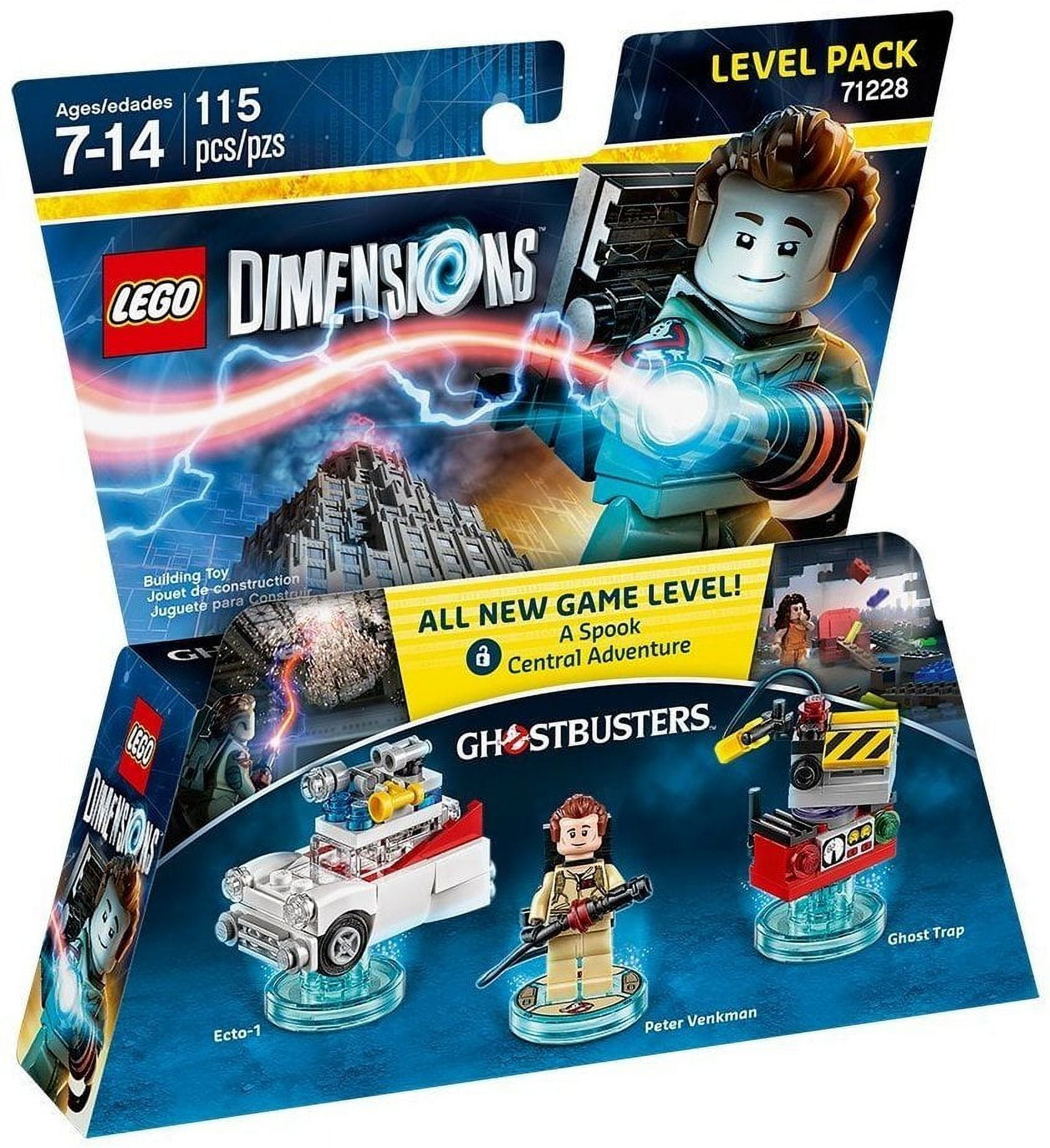 LEGO Dimensions Ghostbusters Level Pack Universal Mini Figures with Peter Venkman Ecto 1 Ghost Trap Walmart