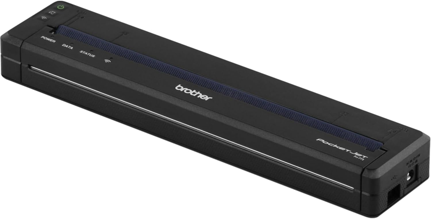 Brother PocketJet, Mobile Thermal Printer, 300 dpi, 8 PPM, Wi-Fi/USB Direct Thermal Full-Page Mobile Printing, P/N: PJ-773