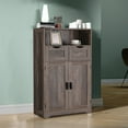 thumbnail image 5 of FANGSUM Large Storage Cabinet, Bathroom Cabinet with 2 Drawers & 2 Shelf, Sideboard for Living Room, Bedroom, Bathroom, Office, Rustic Oak, 5 of 8