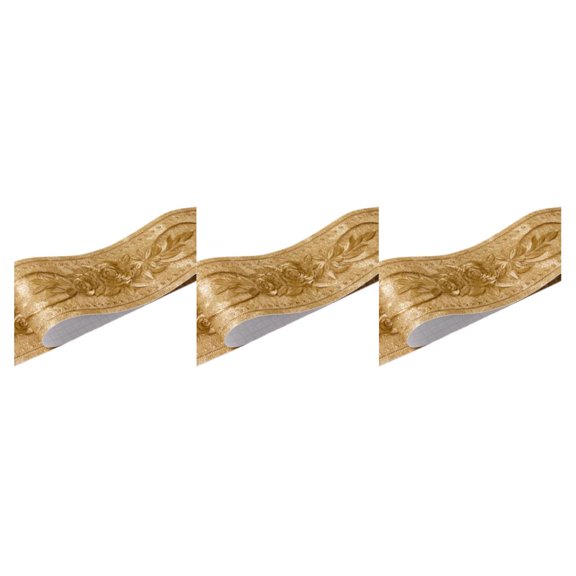 Cateissary Línea de cintura impermeable de PVC duradera para pared, moda Retro exquisita con mano de obra exquisita, peonía dorada Type1 NO1