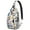 White-8, variant on Vibrant Boho Crossbody Bag - Anti-Theft Sling Bag with Secure Zippers - Great for Travel, Commuting, Urban Use