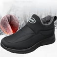 thumbnail image 3 of KaLI_Store Winter Boots for Men Waterproof Warm Ankle Winter Work Boots for Men Black,9, 3 of 5