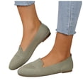 thumbnail image 6 of YLYL Women's Ballet Flats Knit Round Toe Slip on Low Heel Soft Lightweight Casual Penny Loafers, 6 of 7