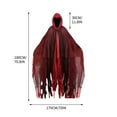 thumbnail image 2 of DAMAI Halloween Hooded Cloak,Scary Ghost Tattered Robe,Renaissance Medieval Wizard Death Cape for Adult Men Women, 2 of 6