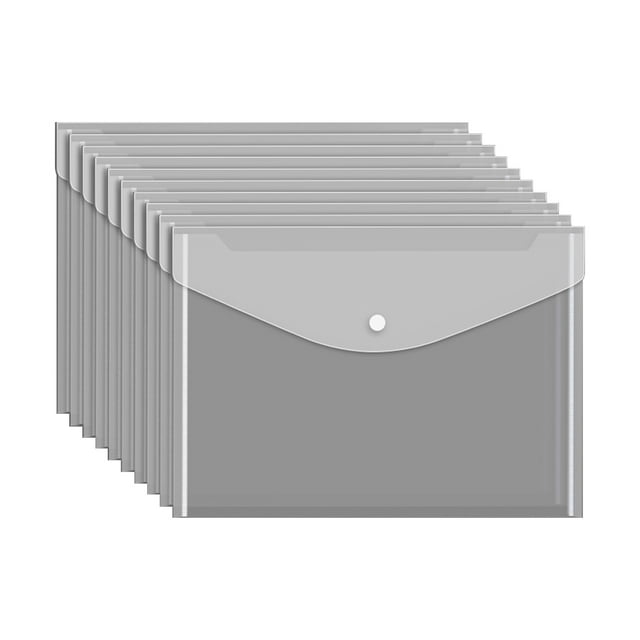 Carpetas transparentes para documentos Desiderio, sobres transparentes para archivar, sobres de plástico impermeables para papel tamaño carta A4
